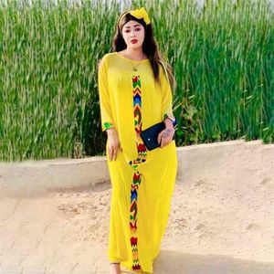 Mr Hunkle Fashion Chiffon High Street Dress Autumn Abaya Women Solid Elegant Dresses Plus Size African vestidos with Inner dress 210730