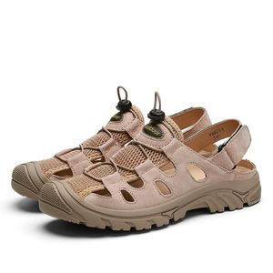 Bay Lether toptan satış-Sandalet deri geta erkek ayakkabı elbise yazında sandal sırdalya slip s lether yürüyüş piel praia su spor büyük de de