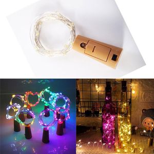 Juldekorationer LED sträng ljus Vattentät Koppar Mini Fairy DIY Glass Craft Bottle Lights Christmas Lamp m Lled