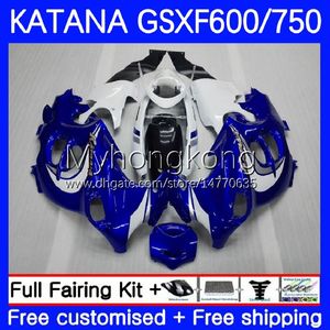 鈴木カタナ用ボディキットKatana GSXF750 GSXF 600 750 CC GSX600F 03 04 05 06 07 18NO.48 600CC GSXF-750F GSXF-750 gsxf-750 750ccファクトリーBlue 2003 2004 2005 2006 2007 OEMフェアリング