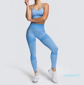 Set di reggiseno leggings da yoga a vita alta nove leggings da palestra abbigliamento da donna allenamento fitness set allenamento da corsa sport canotta pantaloni collant