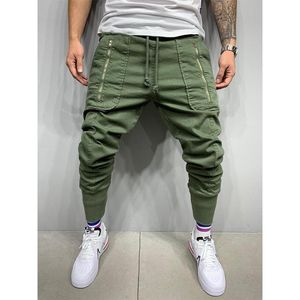 Erkek Pantolon Hip Hop Pantolon Erkek Joggers Streetwear Büyük Cep Kargo Erkekler Moda Yüksek Sokak Serin Marka Pamuk Baggy 2021