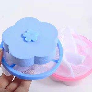 Laundry Filter Bag Washing Machine Floating Lint Flower Shape Mesh Bags Hair Removal Tools