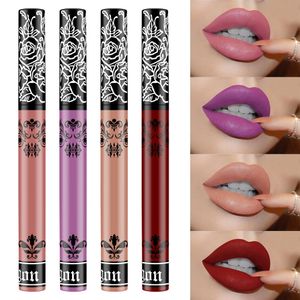 15 Renkler Mat Sıvı Ruj Vakfı Vakfı Makyaj Dudak Parlak Rouge Bir Kolu Lipgloss Retro Kozmetik