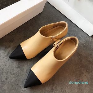 デザイナードレスシューズスティレットハイヒールファッション誕生日パーティーのための本革の靴パール付きのTOES SRA Zapatos