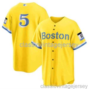 Enrique Hernandez #5 Gold Baseball Jersey XS-6XL Stitched Men Women Youth Baseball Jersey