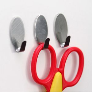 Rostfritt stål Stickhållare Robe Hooks Hanger Man Woman Portable Home Kitchen Wall Door Self Adhesive Minimalism Dh8756