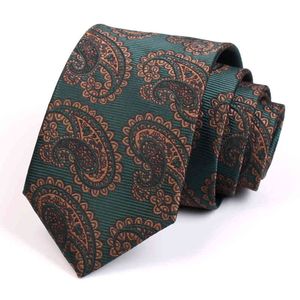 Varumärke Högkvalitativ Mode Lyx för Män Business Suit Work Slips Mäns 75cm bred s geometriska tryck nacke