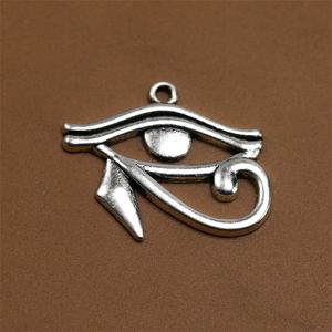 100 pcs Liga Rah Egito Olho de Horus Egípcio Antique Prata Bronze Encantos Pingente Para Colar Jóias Fazer Achados 27x33mm 1606 V2