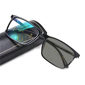 Transition Sunglasses Pochromic Очки для чтения Мужчины Гиропии Пресбиопия Открытый TR90 Multifocus NX