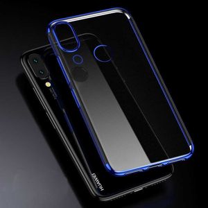 Casos de telefone macio de chapeamento para Huawei Honra 8x Capa de Luxo Ultra Fino Transparente TPU 360 Full Body Silicone Fundas Honor8x Max