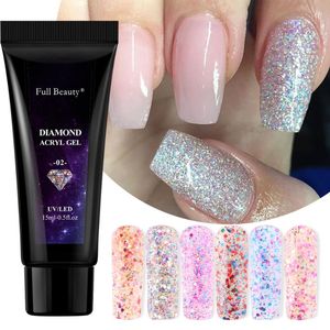 Nail Gel ml Glitter Poly For Finger Extension Acrylic Quick Building Semi Permanent Hybrid Lack Polish Manicure GL1833