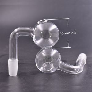 Tubos de queimador de óleo de vidro pyrex transparente de 90 graus 10mm 14mm 18mm para plataformas de petróleo bongs de vidro grossos tigelas grandes acessórios para fumar