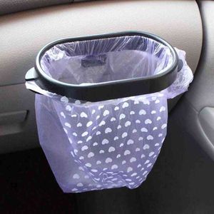 1pcs Plastic Portable Removable Car Trash Can Vehicle Frame Bin Rack Rubbish Holder Car Clip Bag Garbage X0Z2 W220312