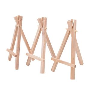 8x15cm Natural Wooden Mini Tripod Easel Wedding Decoration Painting Small Holder Menu Board Accessoriy Stand Display Holders DD283