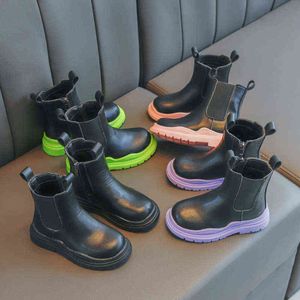 Botas Tendência Quente venda por atacado-Crianças Estilo Britânico Martin Boots Outono Nova Moda Tendência Meninas Únicas Botas Impermeáveis Tênis de Moda Quente Hot Y1029