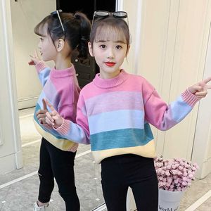 Meninas Sweater Baby's Casaco Outwear 2021 Barato mais Velvet Engrossar Quente Inverno Autumn Knitting Jaqueta Crianças Roupas Y1024