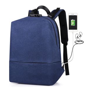 Ryggsäckar Anti Theft Unisex Oubdar 14.0 tums Skolan Laptop Vattentät Repellent Travel Multi USB Laddare Man Mochila