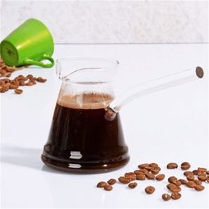 Türkische Kaffeekanne aus Glas Ibrik Jazzva Cezve Briki gesund für 4 Personen 400 ml 210330