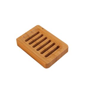 Soap Dish Holder Natural Bambu Pratos Simples Sabonetes Exibir Titulares Cremalheira Prato Bandeja Caso Recipiente