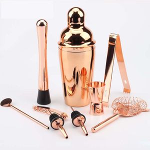 Stainless Steel Cocktail Shaker Mixer Wine Martini Bar Tools For Bartender Drink Party 350ML/550ML 9-piece set