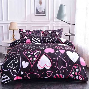 Wholesale twin hearts for sale - Group buy Boniu Colorful Hearts Pattern Bedding Sets Soft Duvet Cover Quilt Pillow s Twin Full Queen Sizes Bed Set
