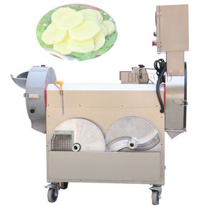 220V Commercial Automatic Eggplant Chopping Machine Cucumber Cube Cutter Fruit And Vegetable Potato Dicer 300kg Capacity