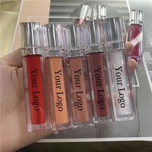 맞춤형 채식주의 립글로스 도매 화장품 개인 레이블 보습 Lipgloss 반짝이 반짝이 맑은 메이크업 액체 립스틱