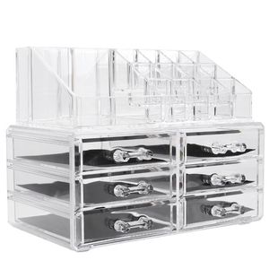 Storage Boxes & Bins 1 Pc Drawer Type Make-up Box Household Desktop Accessory (White)