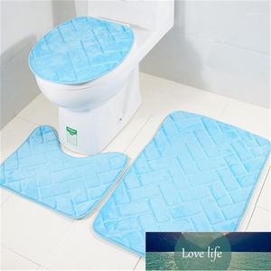 Badmatten Non Slip Mat met Toilethoes Stuks Set Geometrische Tapijt Vloer Flanel Foam Pad WC RUG SET B1
