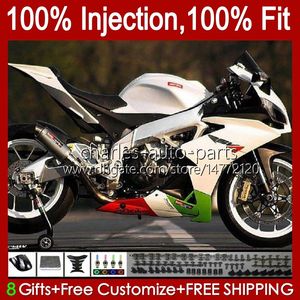 White Green Injection Kit ل Aprilia RSV4 RSV1000R RSV-1000 2009 2012 2012 2012 2012 2015 39NO.77 RSV1000RR 09-15 RSV 1000 RSV1000 R RR 09 10 11 12 13 14 15 15