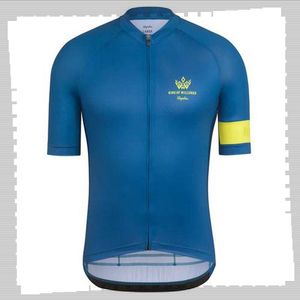 Pro Team Rapha Jazda na rowerze Jersey Mens Summer Szybkie Suche Sporty Jednolite Koszule Rowerowe Road Rower Topy Wyścigi Odzież Outdoor Sportswear Y21041362