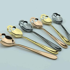 Sugar Skull Tea Spoon Stainless Steel Silverware For Tea Coffee Spoons Cutlery Tea Spoon 3 colors