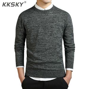 O-neck sweter mężczyźni z długim rękawem swetry płaszcz stałe bawełniane mężczyźni swetry i swetry dzianiny casual pull homme m-3xl y0907