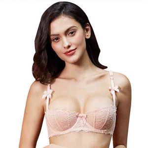 Kvinnor Transparent Sexig underwire Women spets ultratunn bekväm underkläderbh 211217