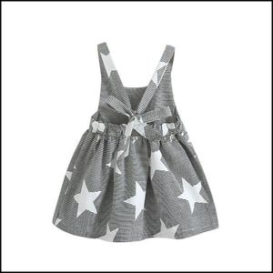 Odzież Baby, Maternitycute Bawełna A-Line Sukienki Lato Dziecko Dzieci Dziewczyny Bez Rękawów Plaża Sundress Star Stripe Party Dress Dostawa