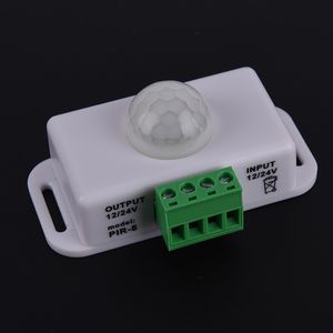 Body Infrared PIR Motion Sensor Switch Human Motions Sensors Detector Switches For LED Light Strip Automatic DC 12V-24V 8A white