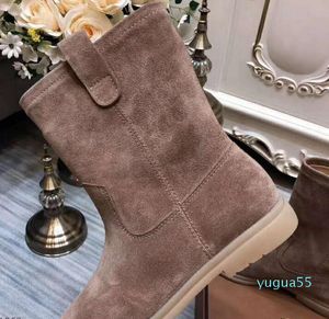 Winter Warm Mens Womens Casual Fur Boots Loro Designer Open Walk Flats Kelly Snow Short Boot Plus 45 46