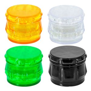 Colorful Plastic 55MM Smoking Dry Herb Tobacco Grind Spice Miller Grinder Crusher Grinding Chopped Hand Muller Cigarette Holder Accessories DHL Free