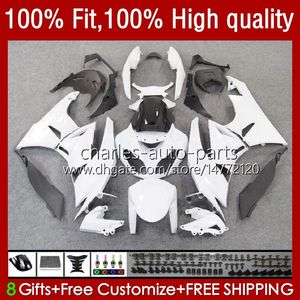 Injection Fairings For KAWASAKI NINJA 600CC ZX 6R 6 R 636 600 CC 2009-2012 13No.7 glossy white ZX600 ZX636 ZX6R 09 10 11 12 ZX-636 ZX600C ZX-6R 2009 2010 2011 2012 OEM Bodys