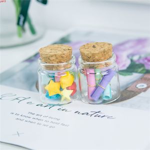 50PC 20ml Min Cute Glass Bottles with Corks Small Jars Vials Gift Factory Wholesale 37x40x27mmhigh qty