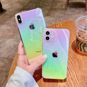 New Color Gradient Capas telefônicas transparentes para iphone 13 12 11 pro max xr xs x 7 8 plus anti-cair de choque à prova de choque Celular Quicksand Soft TPU tampa atacado