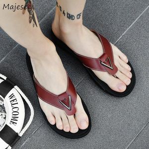 Herrskivare h￶g elasticitet icke-halk enkel all-match sommar flip flops m￤n toffel koreansk stil skor 2019 chic vuxen m9pa#