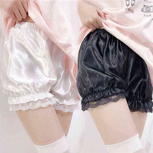 2021 Summer Lace Lolita Women Bubble Bloomer Under Shorts Cosplay Elastic Lantern Black White Girl Safy Wholesale Y220311