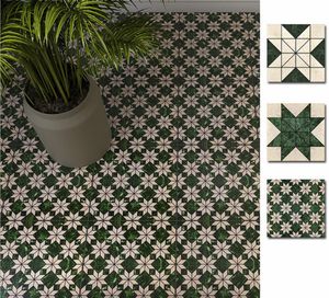 Имитация мозаичной керамической плитки 300x300 мм темно-зеленый мраморный балконный напольный плитка