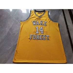 sjzl Custom Basketball Jersey Men Youth women #14 Muggsy Bogues Wake Forest University Demon Deacons Size S-2XL or any name and number jerseys