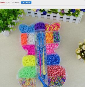 3800 unids bandas de goma DIY tejido de herramientas de tejido conjunto creativo kit de pulsera de silicona elástica juguetes para niños para niños regalo de niñas gran oso encanto bracel