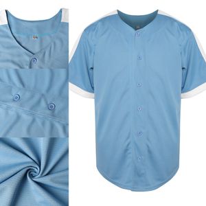 2021 Blank Sky Blue Baseball Jersey Full Embroidery High Quality Custom your Name your Number S XXXL Men Women Youth
