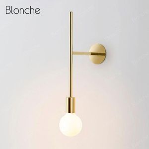 Pendant Lamps Nordic Wall Lamp Iron Gold Light Modern Design Bedside For Home Bedroom Living Room Stairs Decor Led Fixtures
