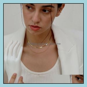 Chokers Anh￤nger Juwelydouble Schichten Choker Halsketten f￼r Frauen Collarbone Kette Snaker Kragen Halskette Drop Lieferung 2021 Yurod